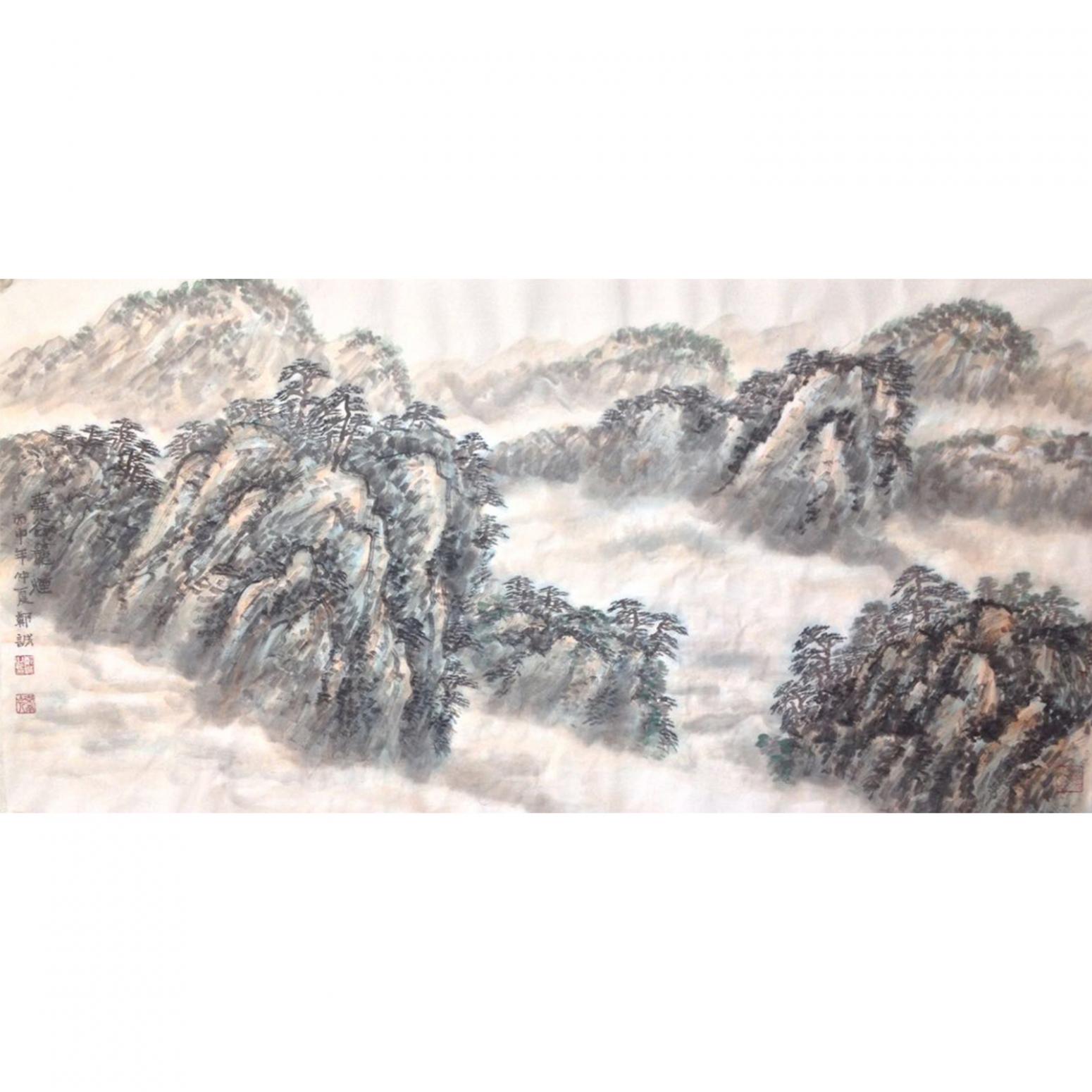 郑诚国画作品《【山水有人家】作者郑诚》