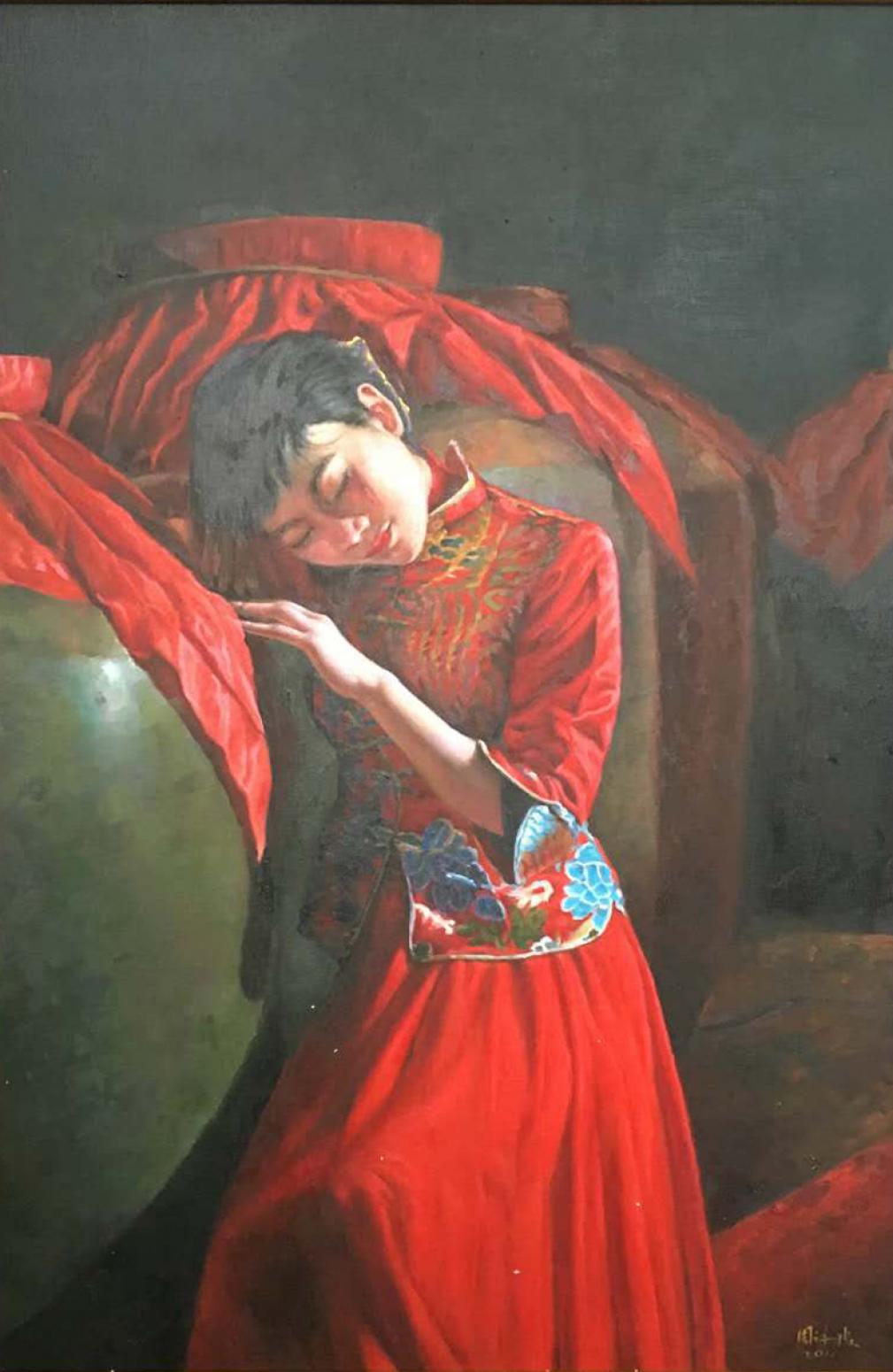 周海波国画作品《【女儿红】作者周海波》【图0】