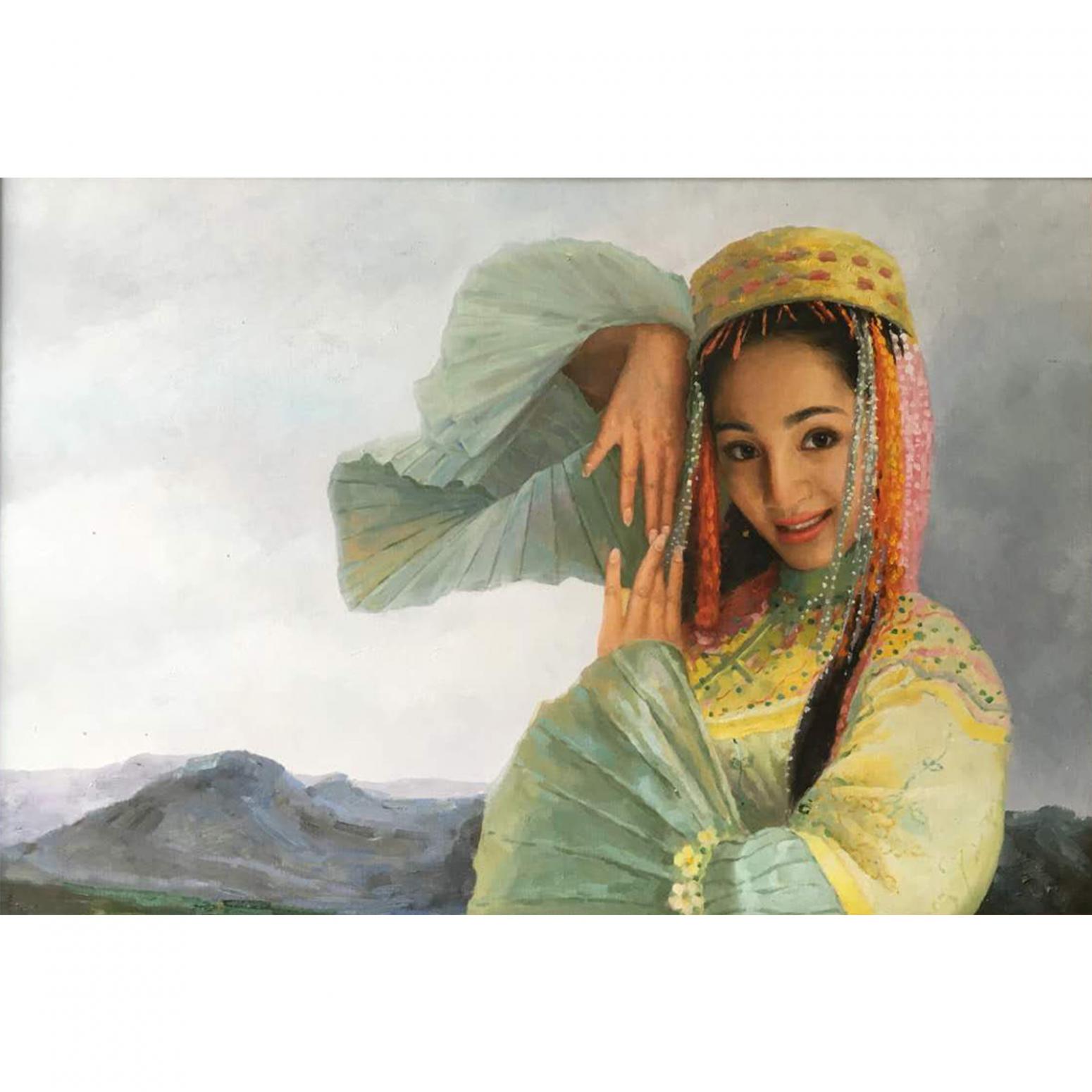 周海波油画作品《【蝶舞】作者周海波》