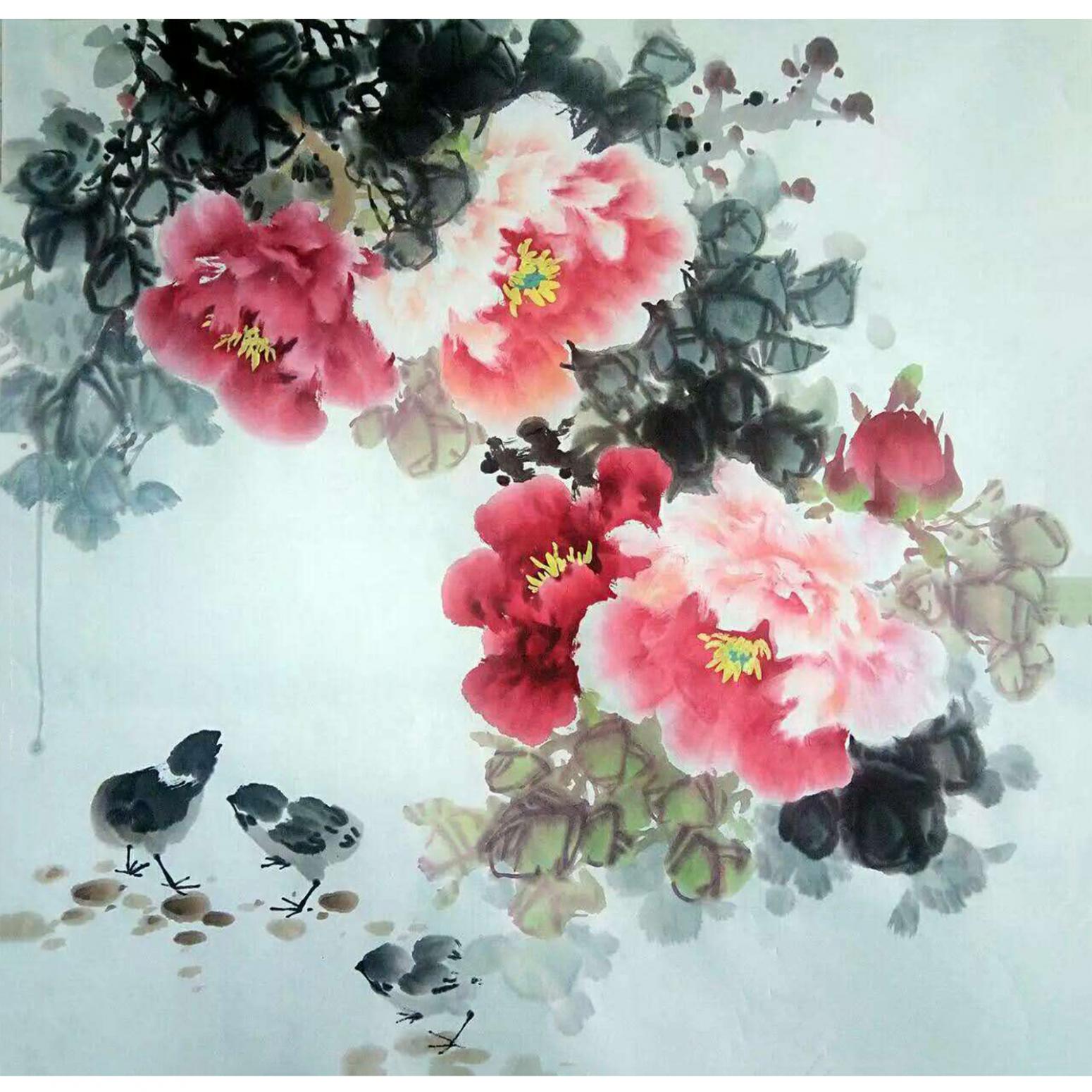 罗欣科国画作品《【牡丹】作者罗欣科》