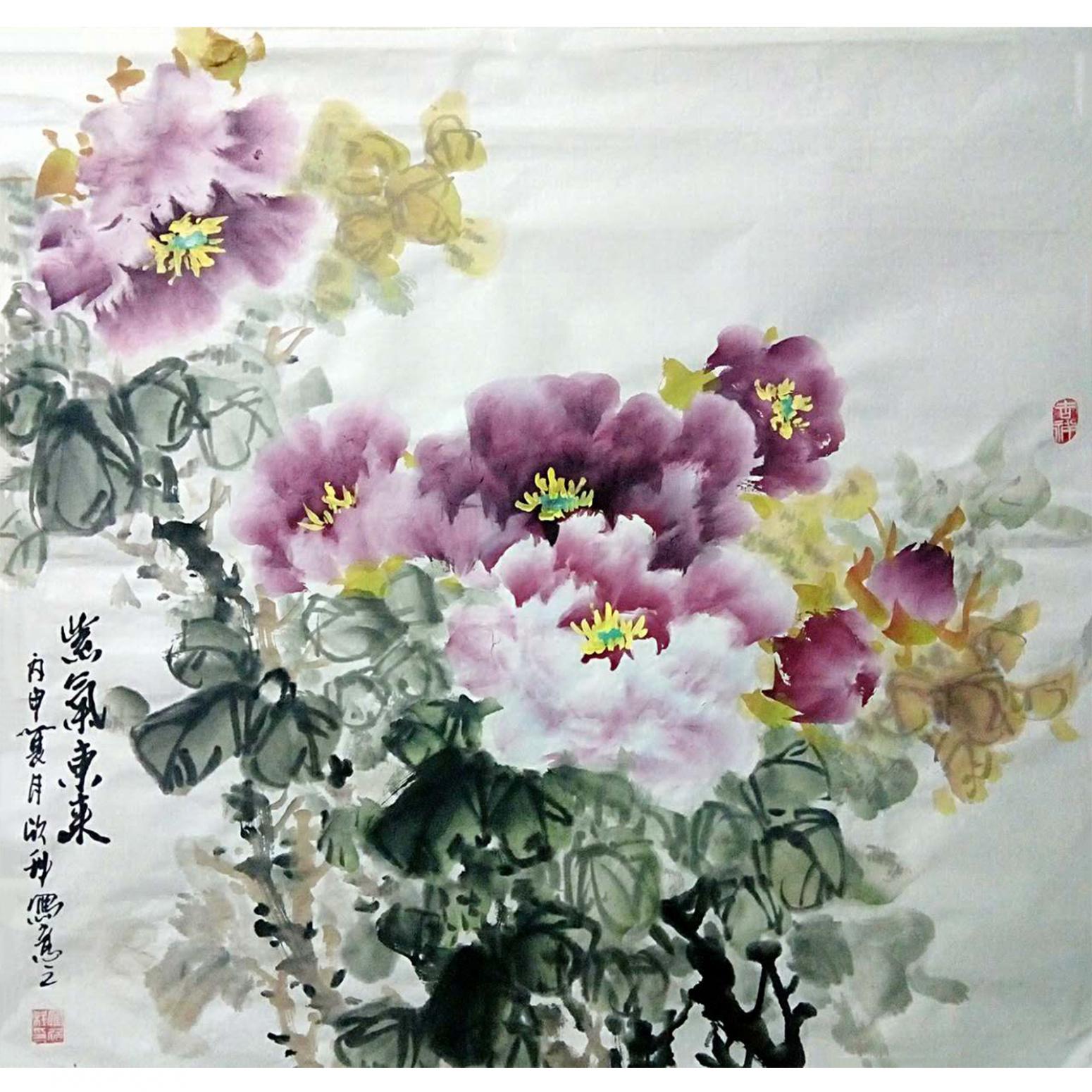 罗欣科国画作品《【紫气东来】作者罗欣科》