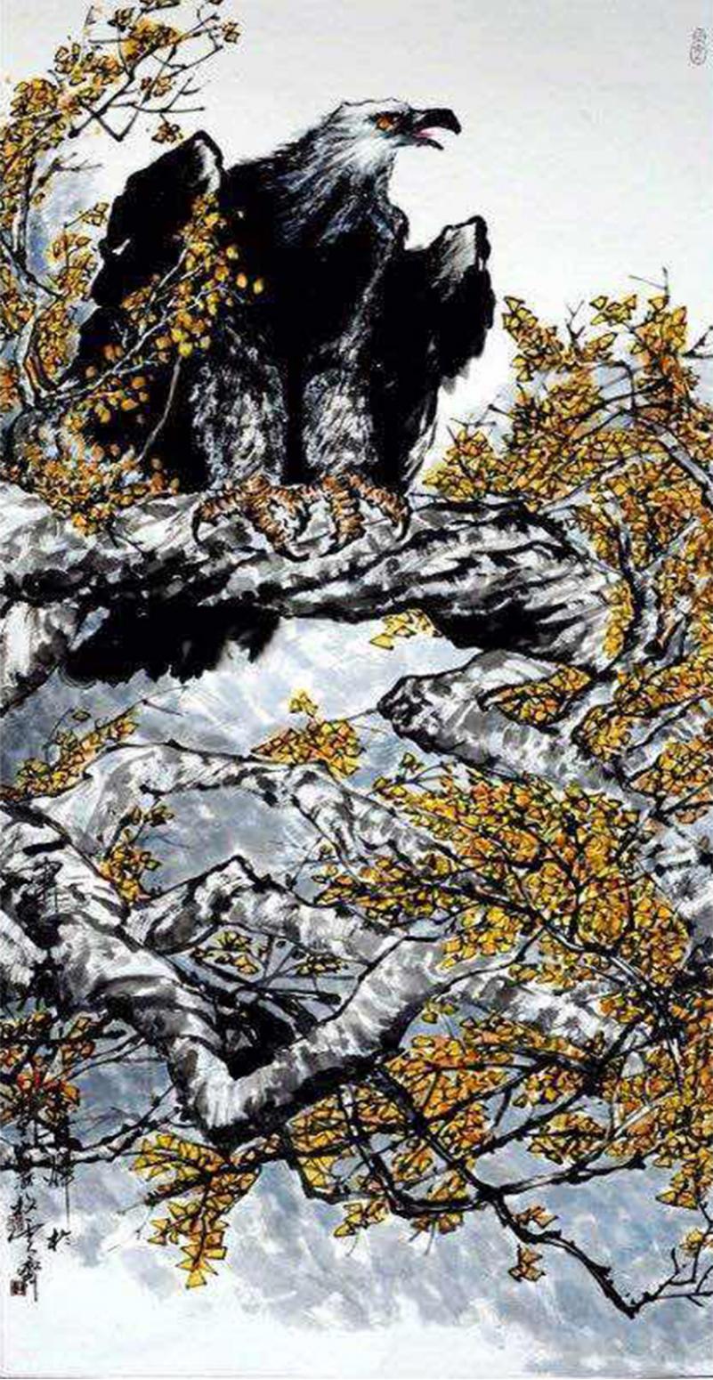 王贵烨国画作品《【栖息】作者王贵烨》【图0】