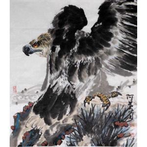 王贵烨国画作品《【鹰眼如炬】作者王贵烨》价格30000.00元