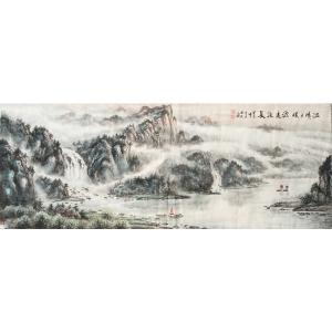 艺术品图片：艺术家谭松涛国画作品名称《【江晴日暖】作者谭松涛》价格25000.00 元