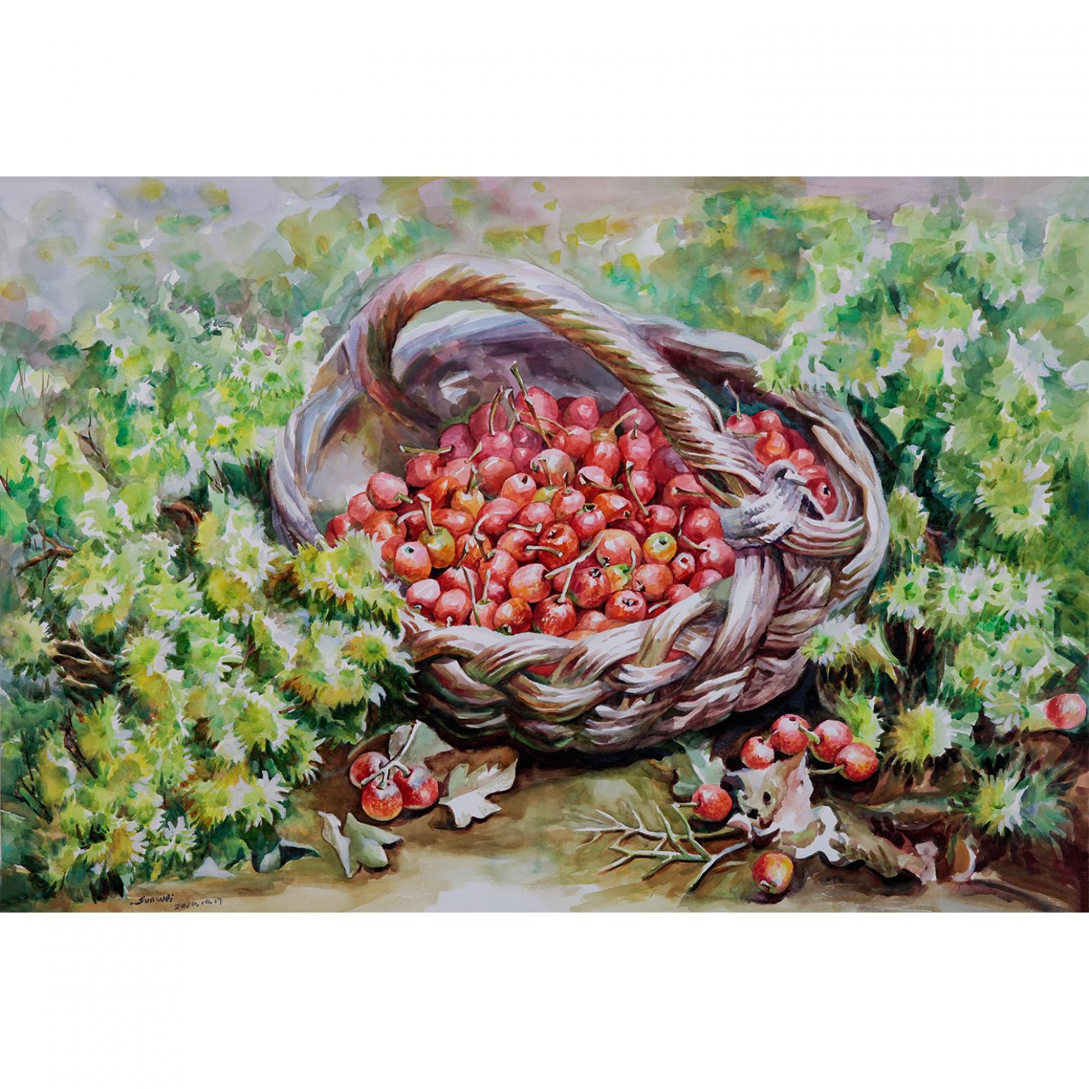 孙威国画作品《【樱桃】作者孙威》