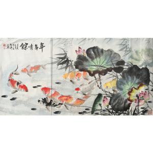 艺术品图片：艺术家谭松涛国画作品名称《【年年有余】作者谭松涛》价格20000.00 元