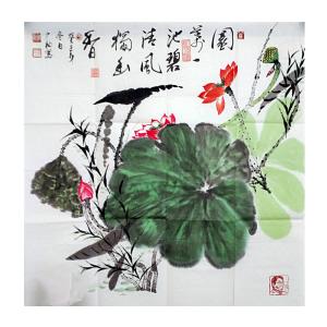 艺术品图片：艺术家张广袖国画作品名称《【莲】作者张广袖》价格1200.00 元