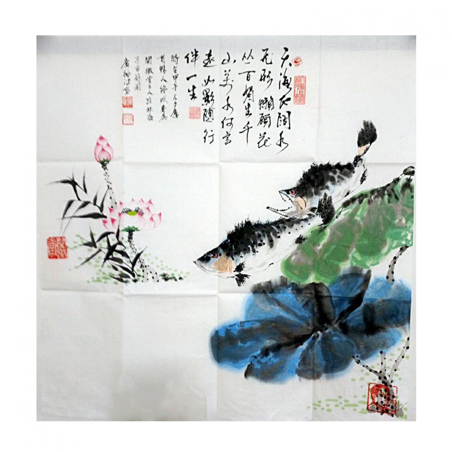 张广袖国画作品《【莲】作者张广袖》