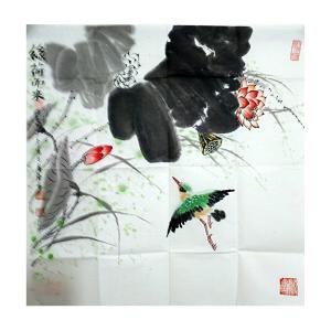 艺术品图片：艺术家张广袖国画作品名称《【莲】作者张广袖》价格1200.00 元