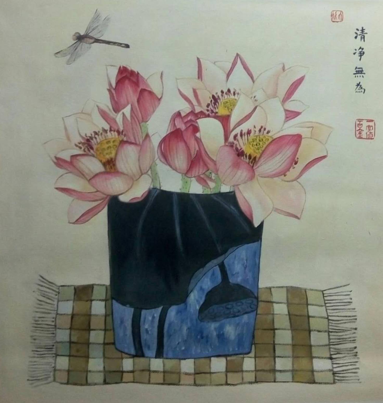 韦振华国画作品《【清静无为】作者韦振华》【图0】