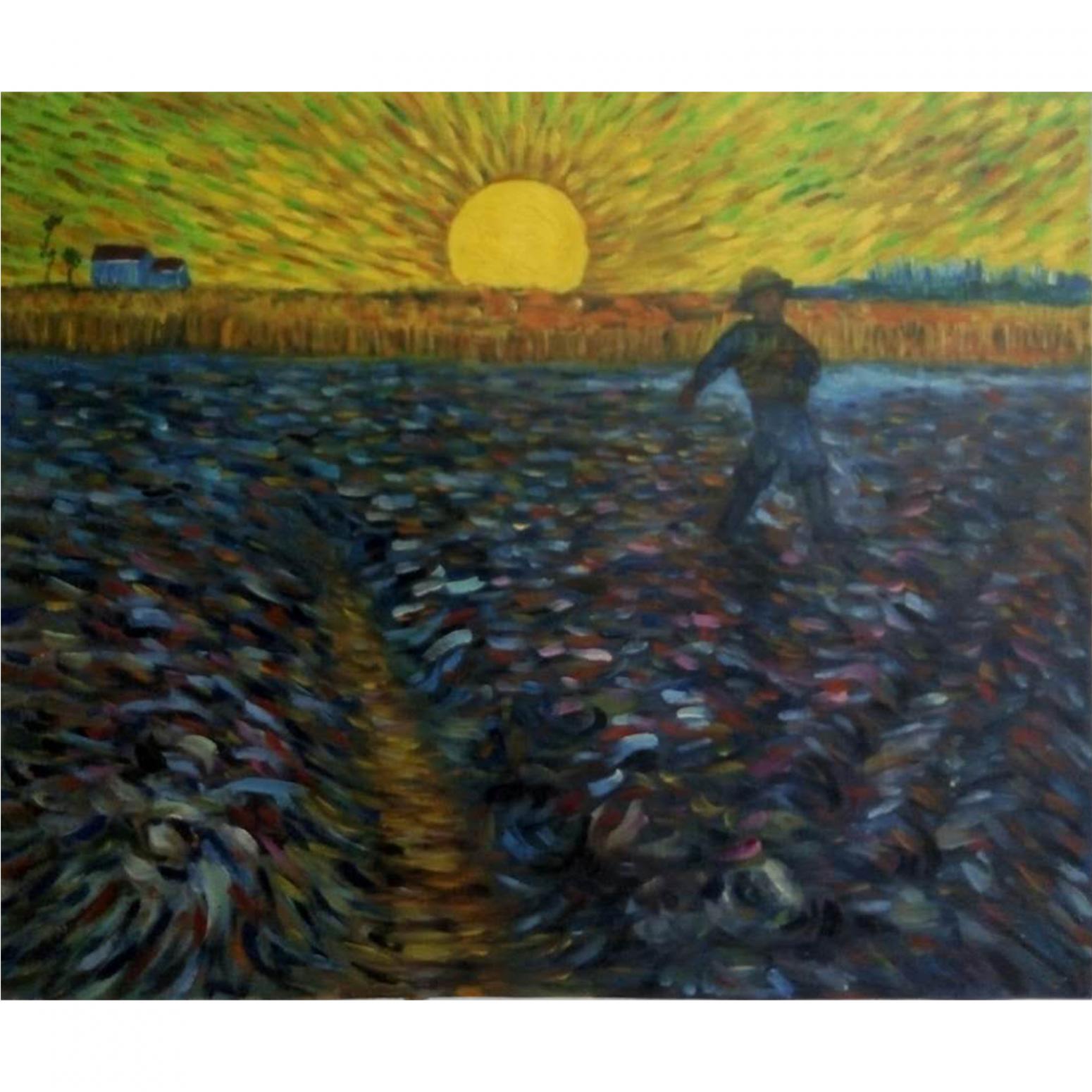 韦振华油画作品《【播种】作者韦振华 临摹》