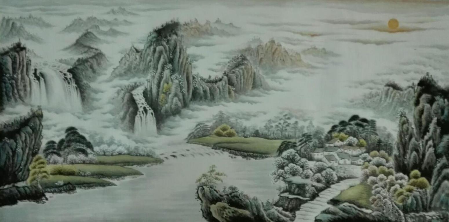 王幸裕国画作品《【山水5】作者王幸裕》【图0】