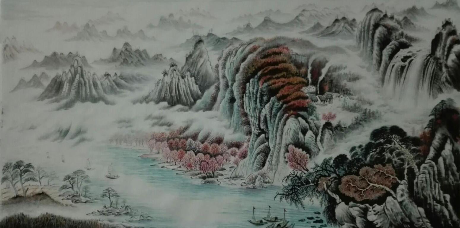 王幸裕国画作品《【山水13】作者王幸裕》【图0】
