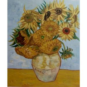 艺术品图片：艺术家韦振华油画作品名称《【向日葵】作者韦振华 临摹》价格528.00 元