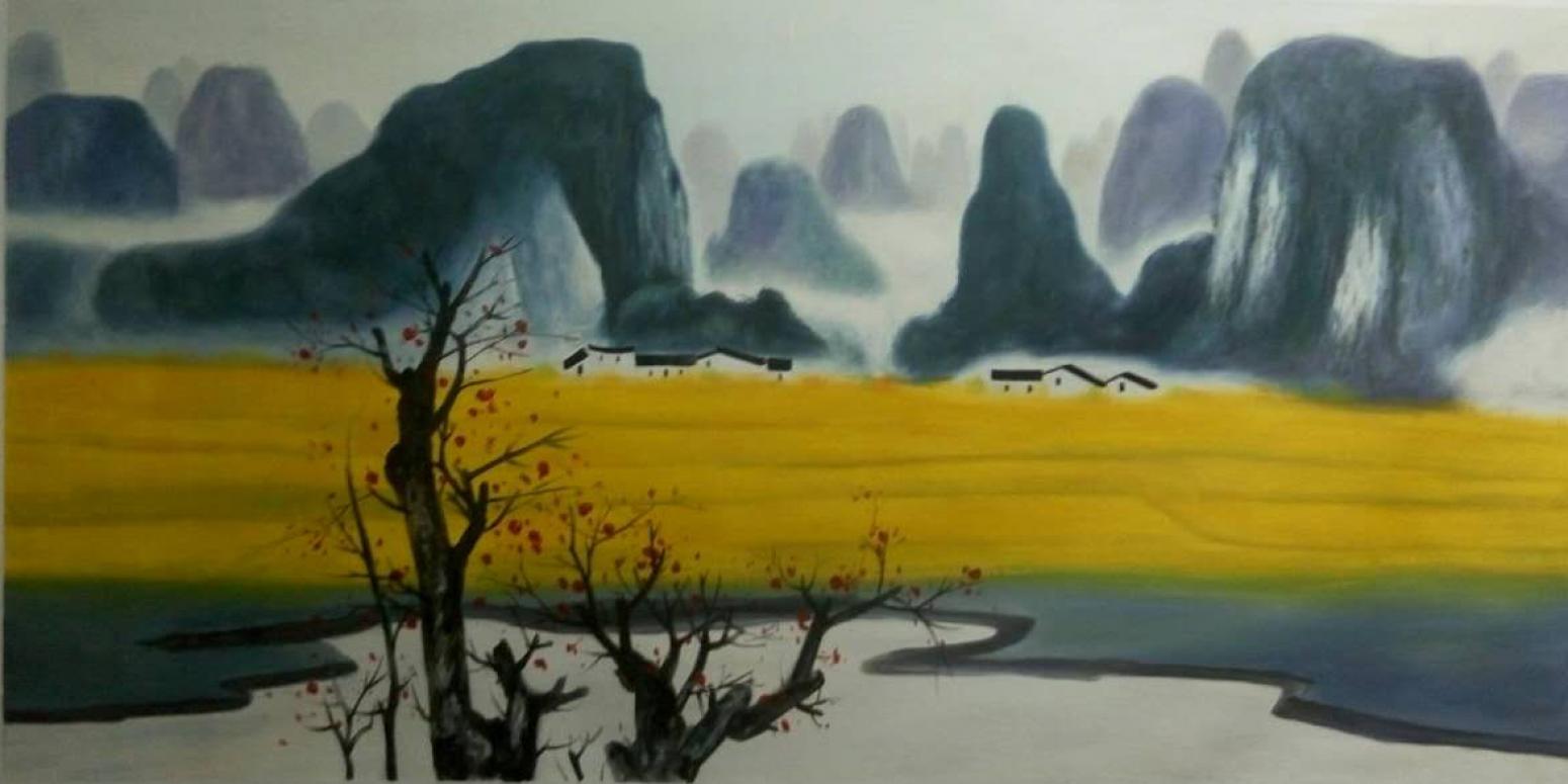 韦振华国画作品《【丰收】作者韦振华 临摹》【图0】