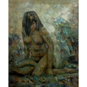 韦振华油画作品《【花季少女】作者韦振华 临摹》价格1008.00元