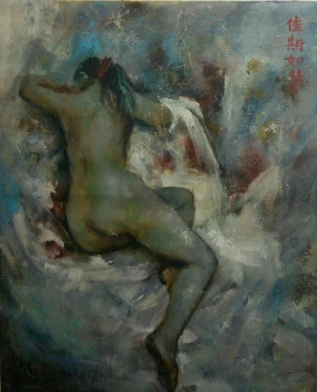 韦振华油画作品《【佳期如梦】作者韦振华》【图0】