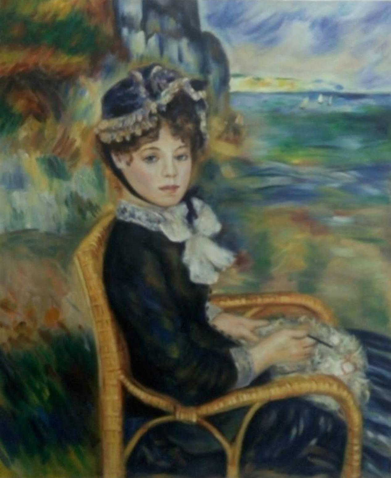 韦振华油画作品《【海边少女】作者韦振华 临摹》【图0】