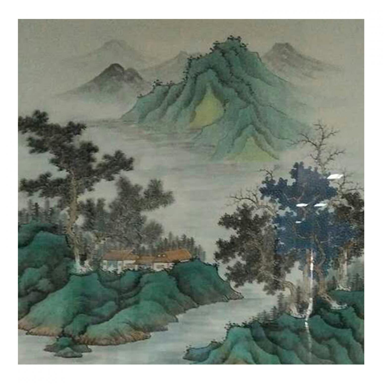 艾国国画作品《【山水1】作者艾国》