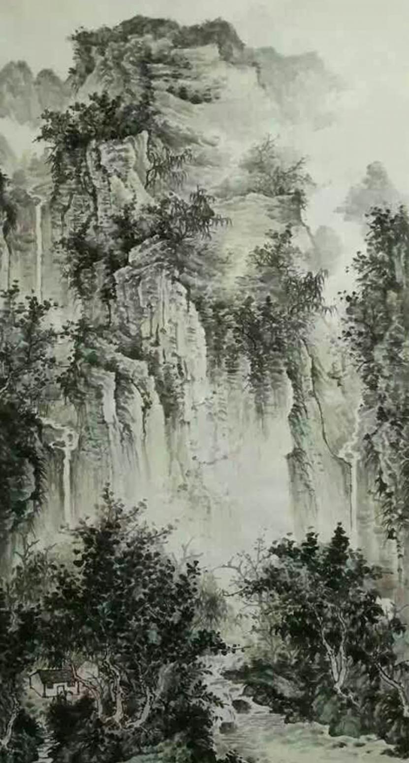 艾国国画作品《【山水8】作者艾国》【图0】