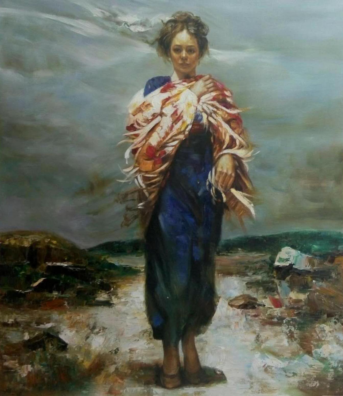 韦振华油画作品《【皮诺少女】作者韦振华 临摹》【图0】