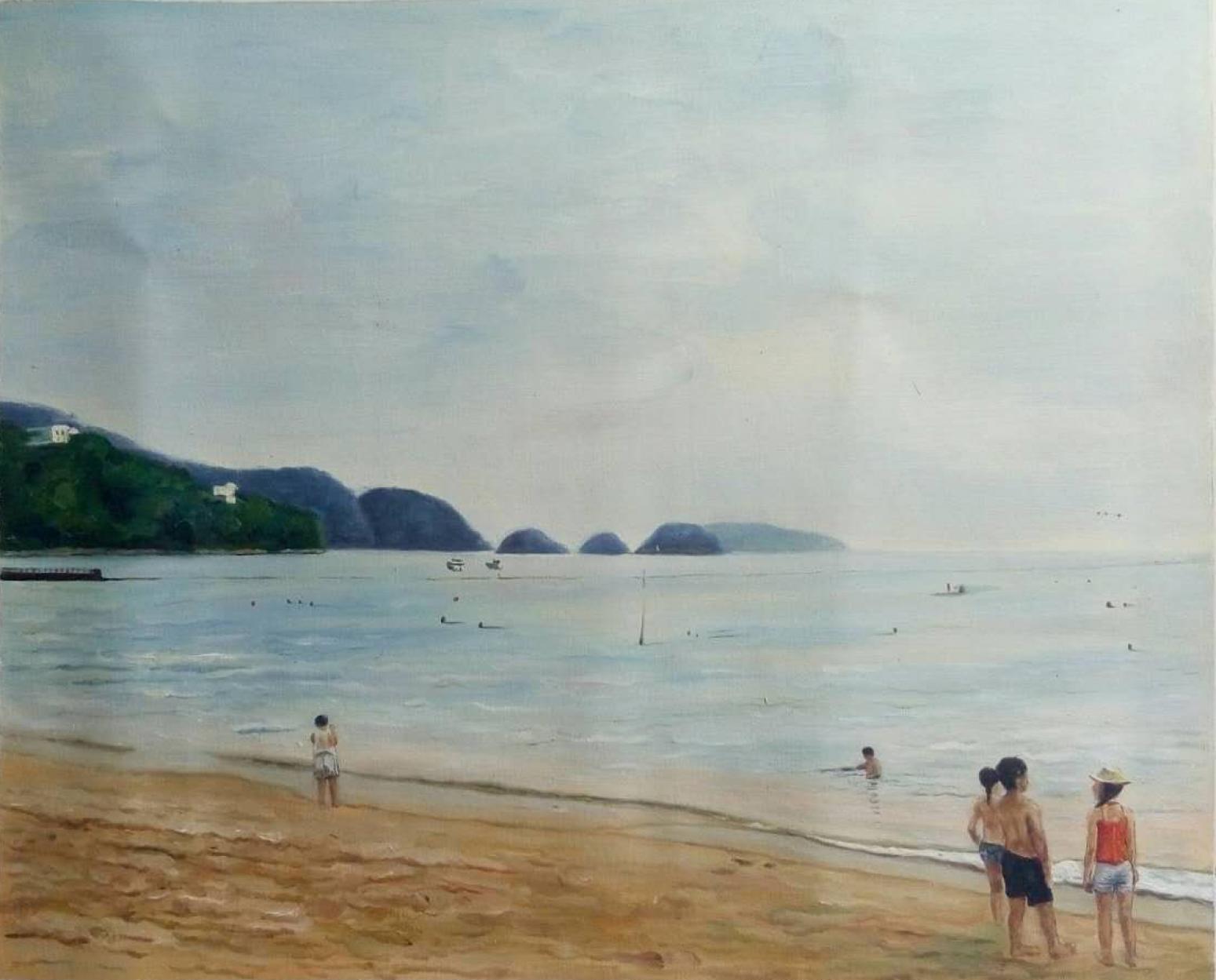 韦振华油画作品《【香港浅水湾】作者韦振华 临摹》【图0】