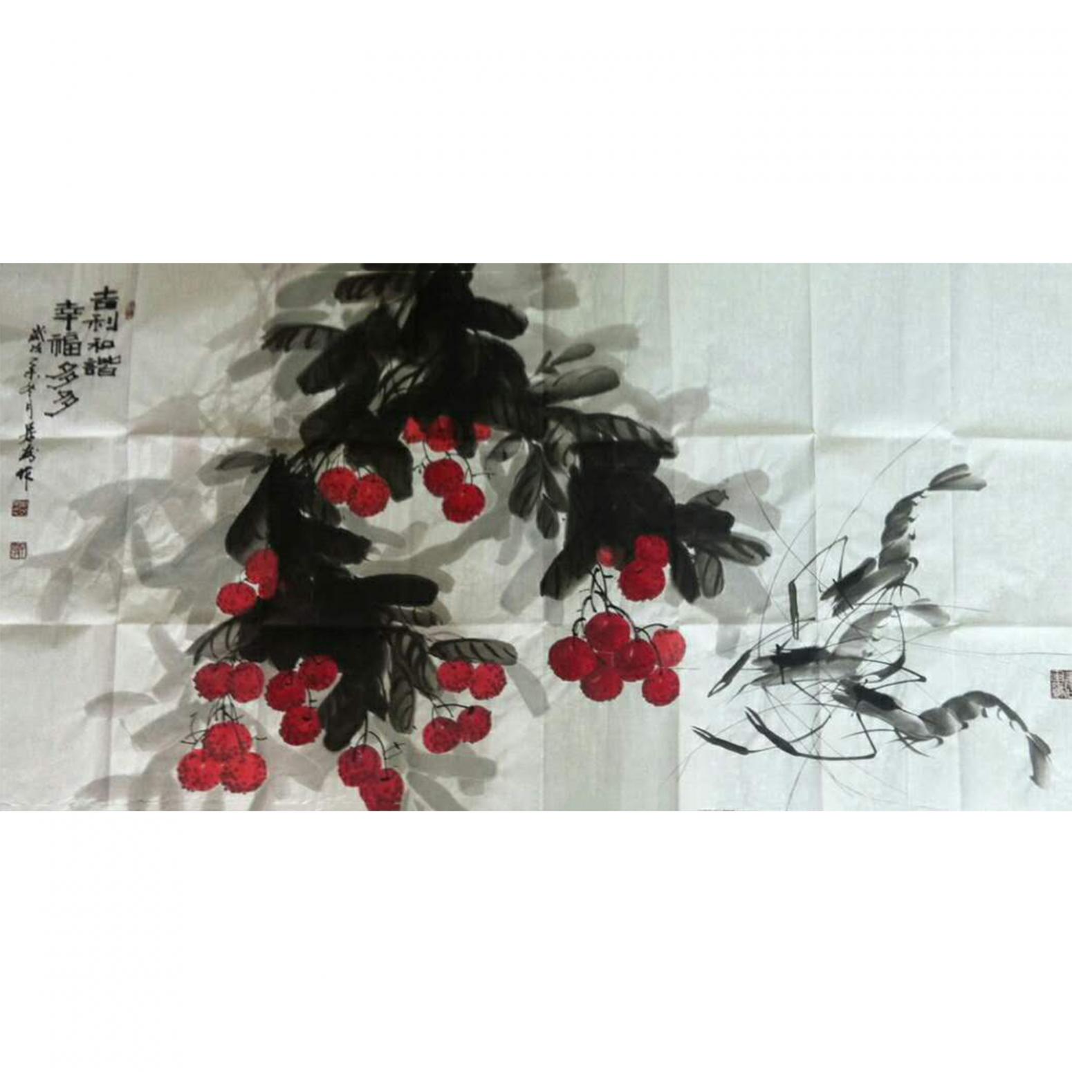 周居安国画作品《【吉利和谐】作者周居安》