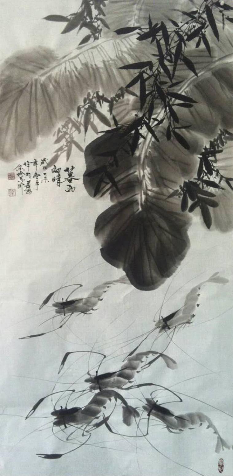周居安国画作品《【芭蕉情】作者周居安》【图0】