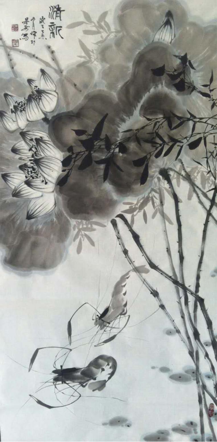 周居安国画作品《【清新】作者周居安》【图0】