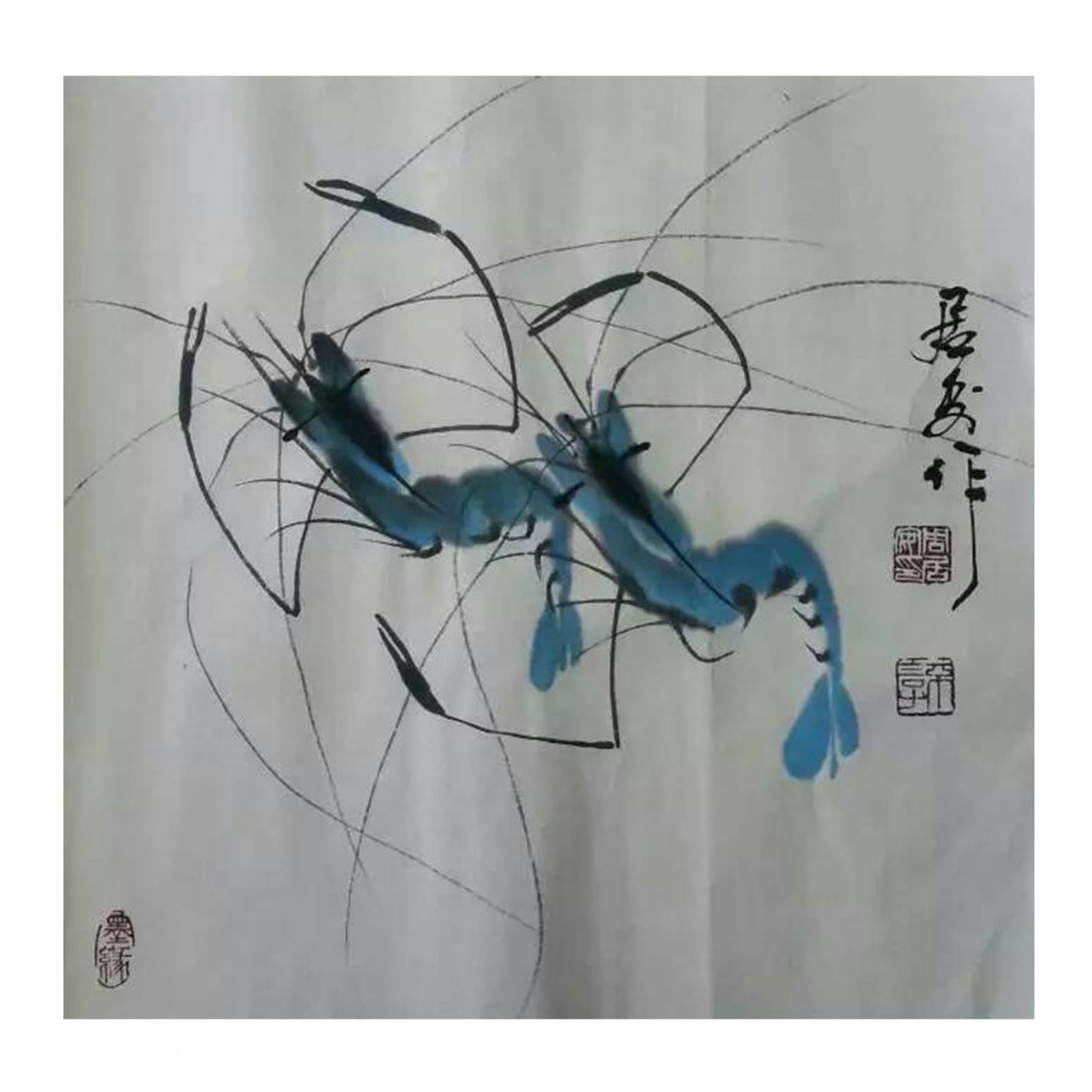 周居安国画作品《【相亲相爱】作者周居安》