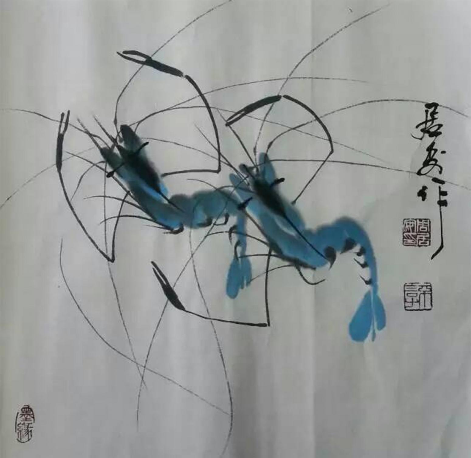 周居安国画作品《【相亲相爱】作者周居安》【图0】