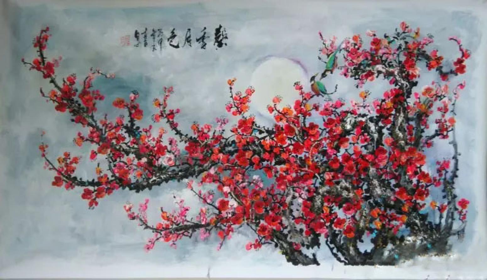 温喜周国画作品《【花鸟】作者温喜周》【图0】