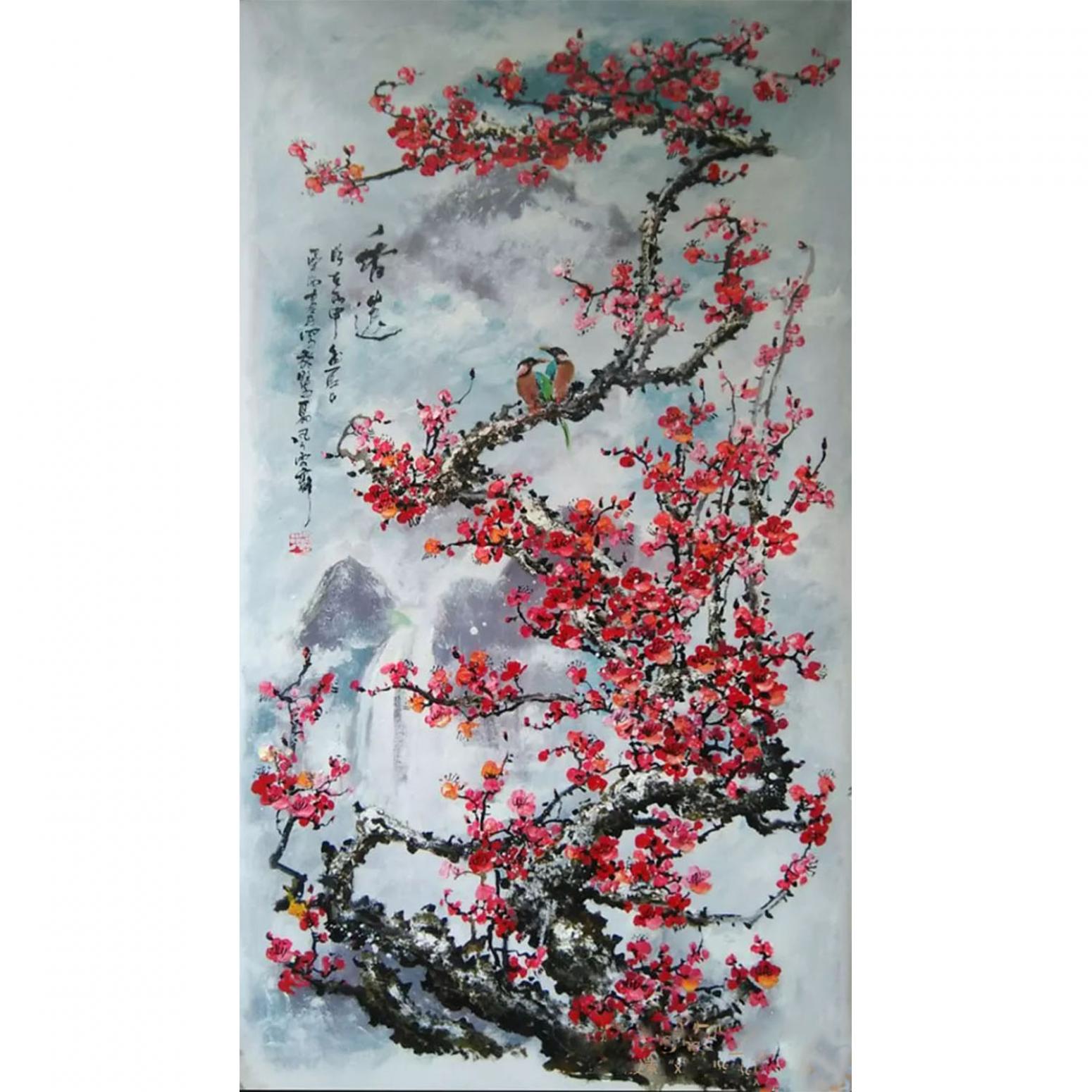 温喜周国画作品《【花鸟】作者温喜周》