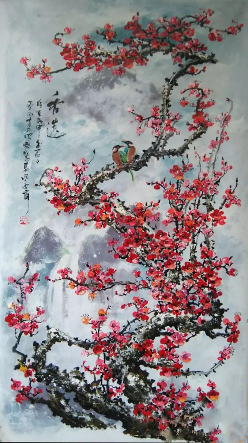 温喜周国画作品《【花鸟】作者温喜周》【图0】