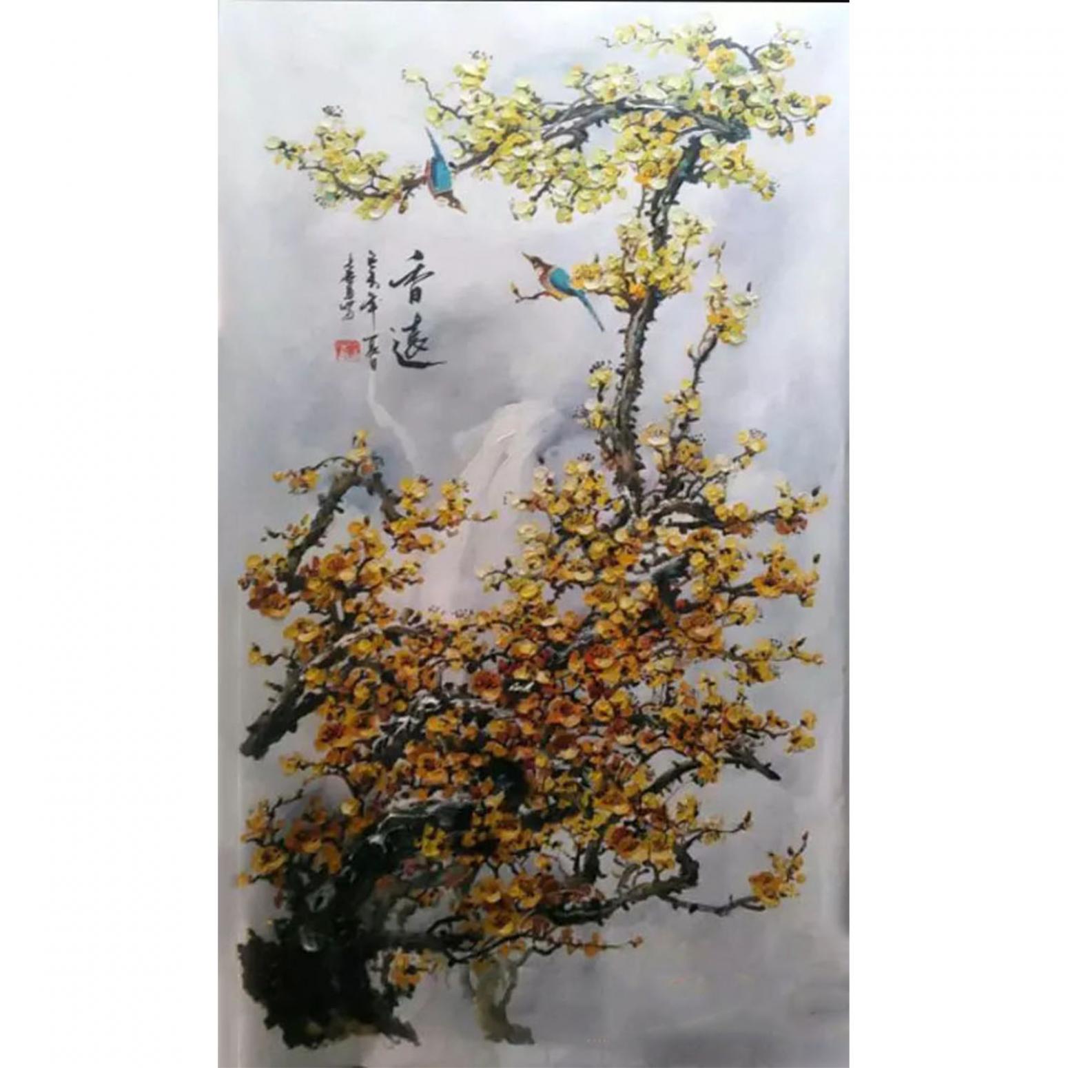 温喜周国画作品《【花鸟】作者温喜周》