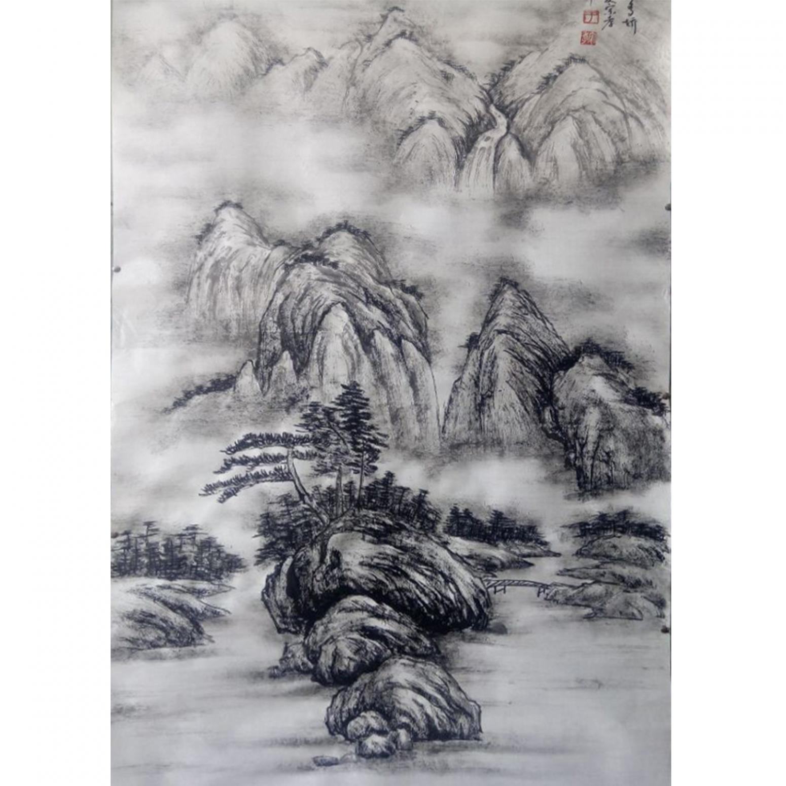 于宗孝国画作品《【山水7】作者于宗孝》