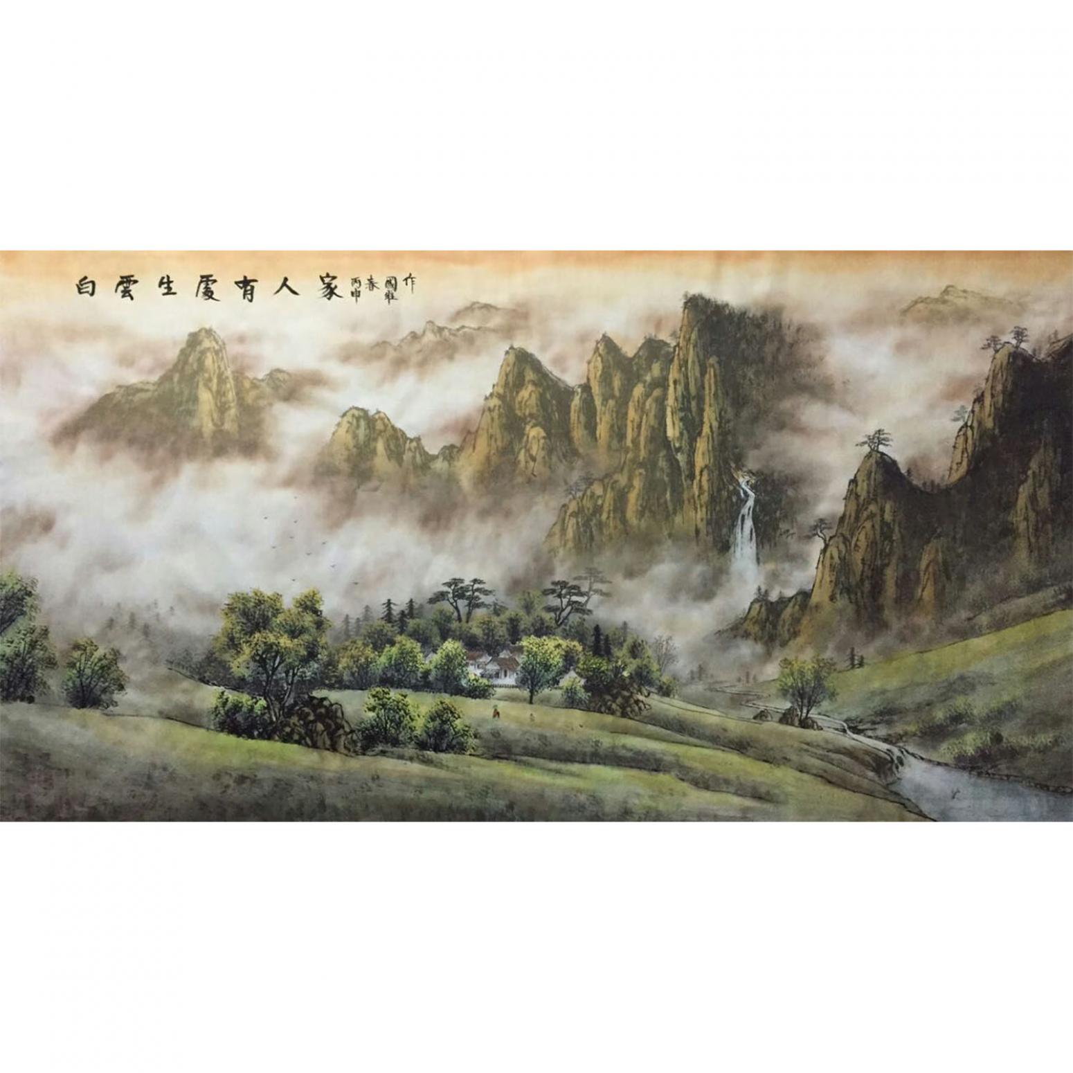 徐国维国画作品《【白云深处有人家】作者徐国维》