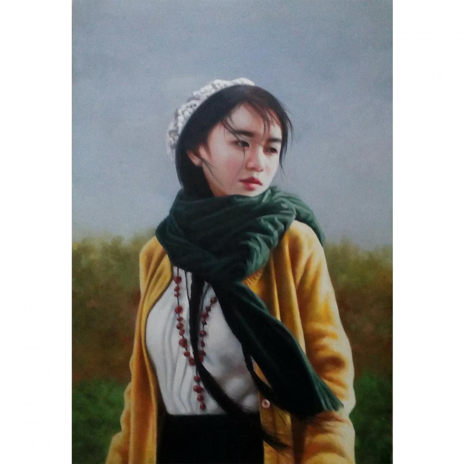 王冬寒油画作品《【写生 少女】作者王冬寒》