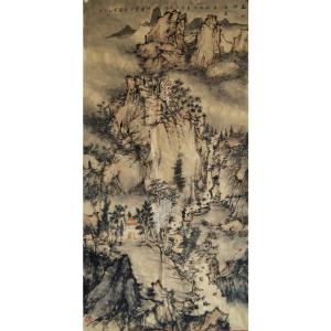 艺术品图片：艺术家陈乐国画作品名称《【溪山禅音图】作者陈乐》价格12000.00 元