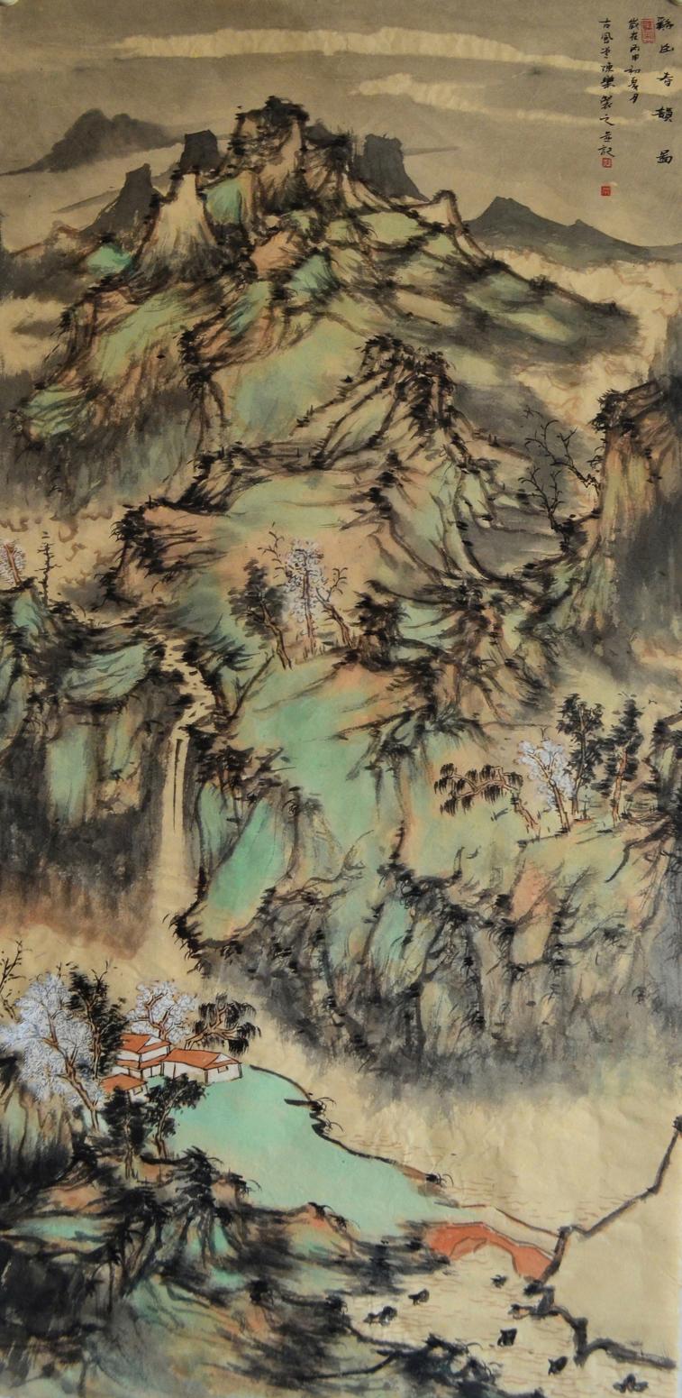 陈乐国画作品《【溪山春韵】作者陈乐》【图0】