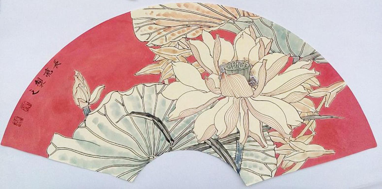 刘长亮国画作品《【扇面】作者刘长亮》【图0】