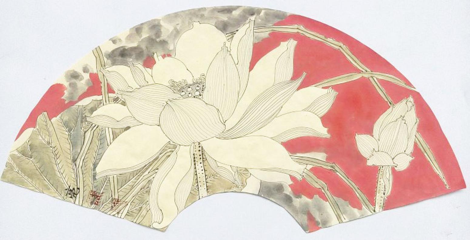 刘长亮国画作品《【扇面】作者刘长亮》【图0】