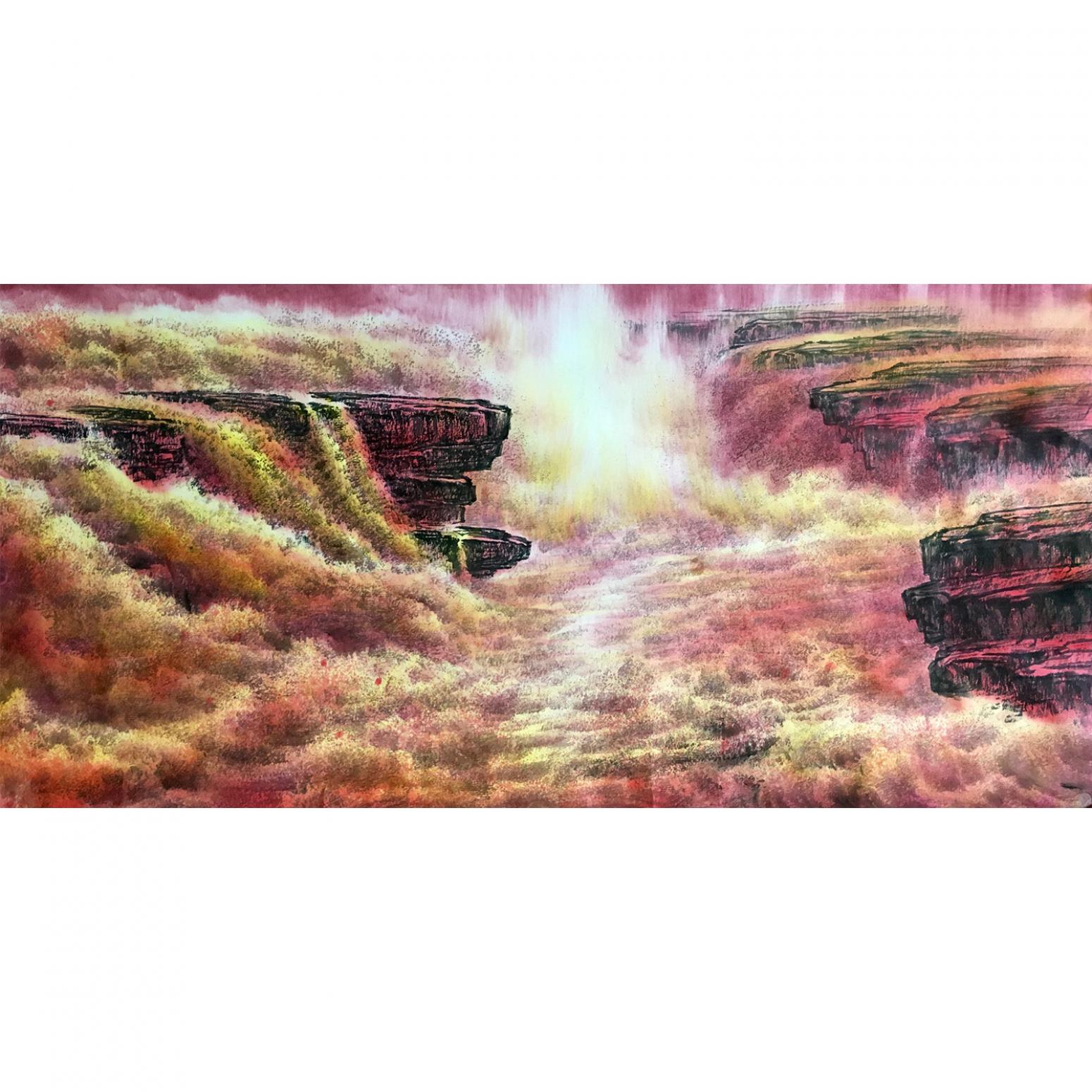 袁峰油画作品《【黄河6】作者袁峰》