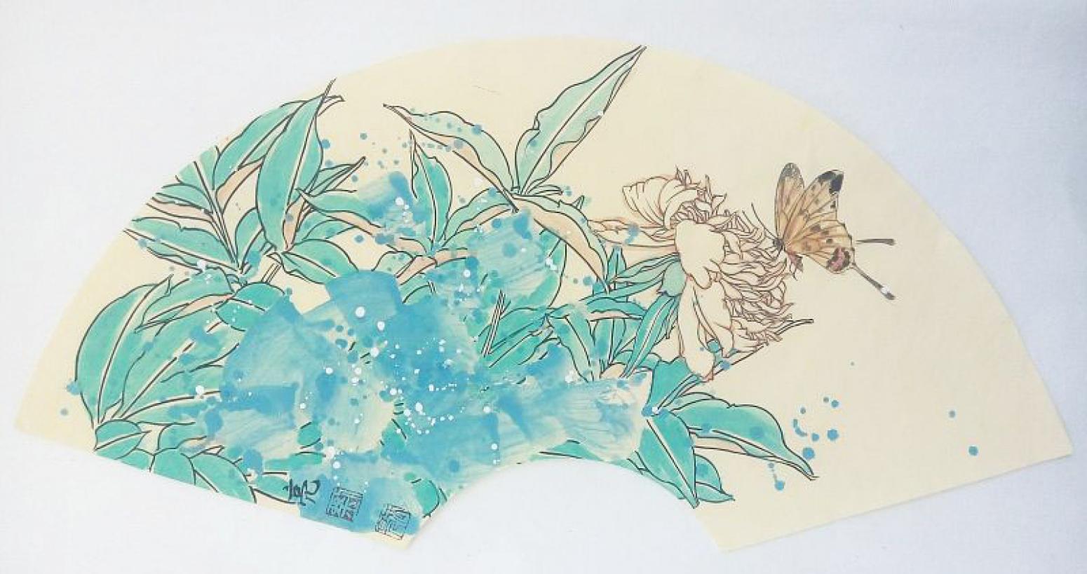 刘长亮国画作品《【扇面】作者刘长亮》【图0】