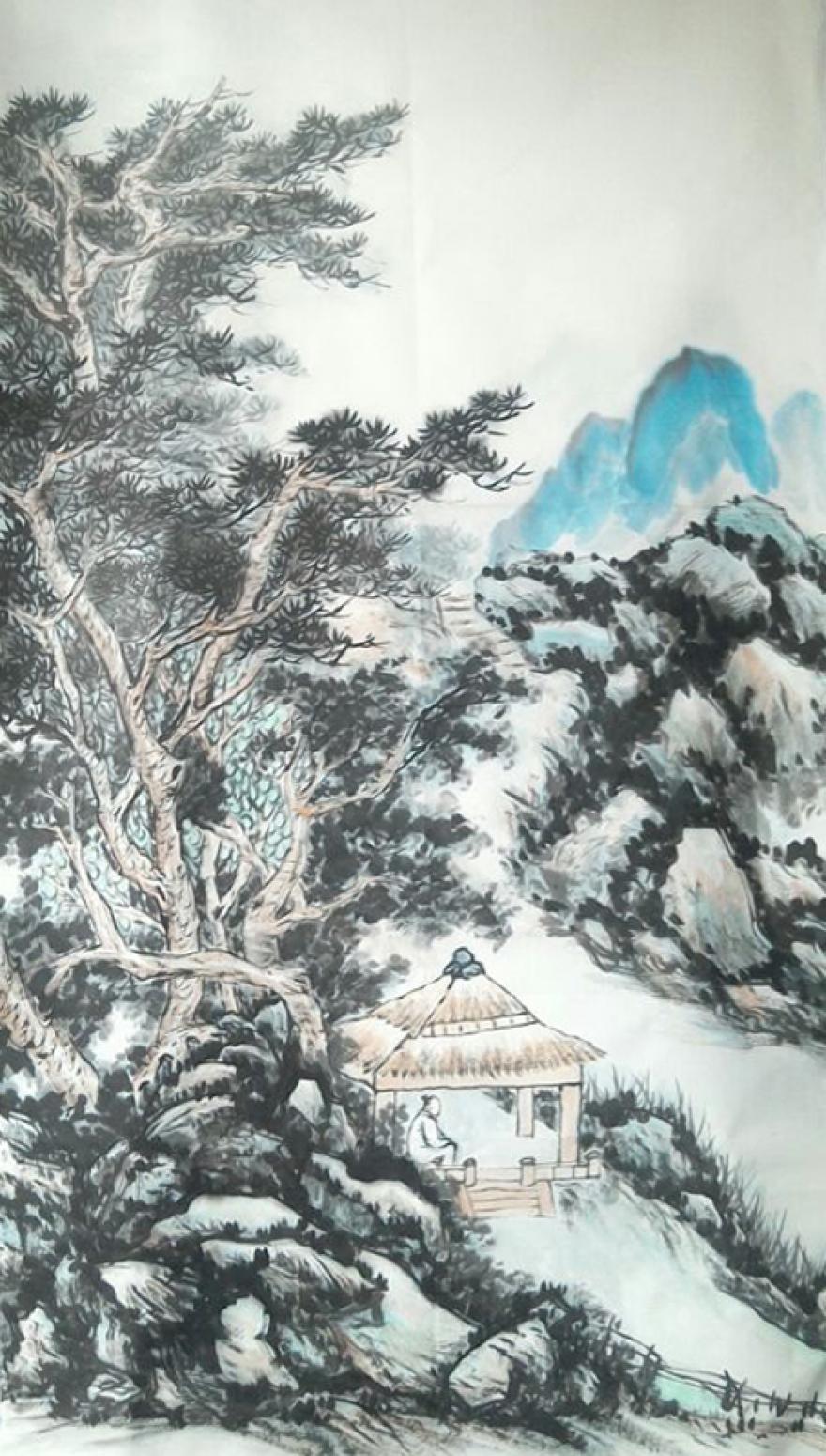 旺木国画作品《【山水1】作者旺木》【图0】