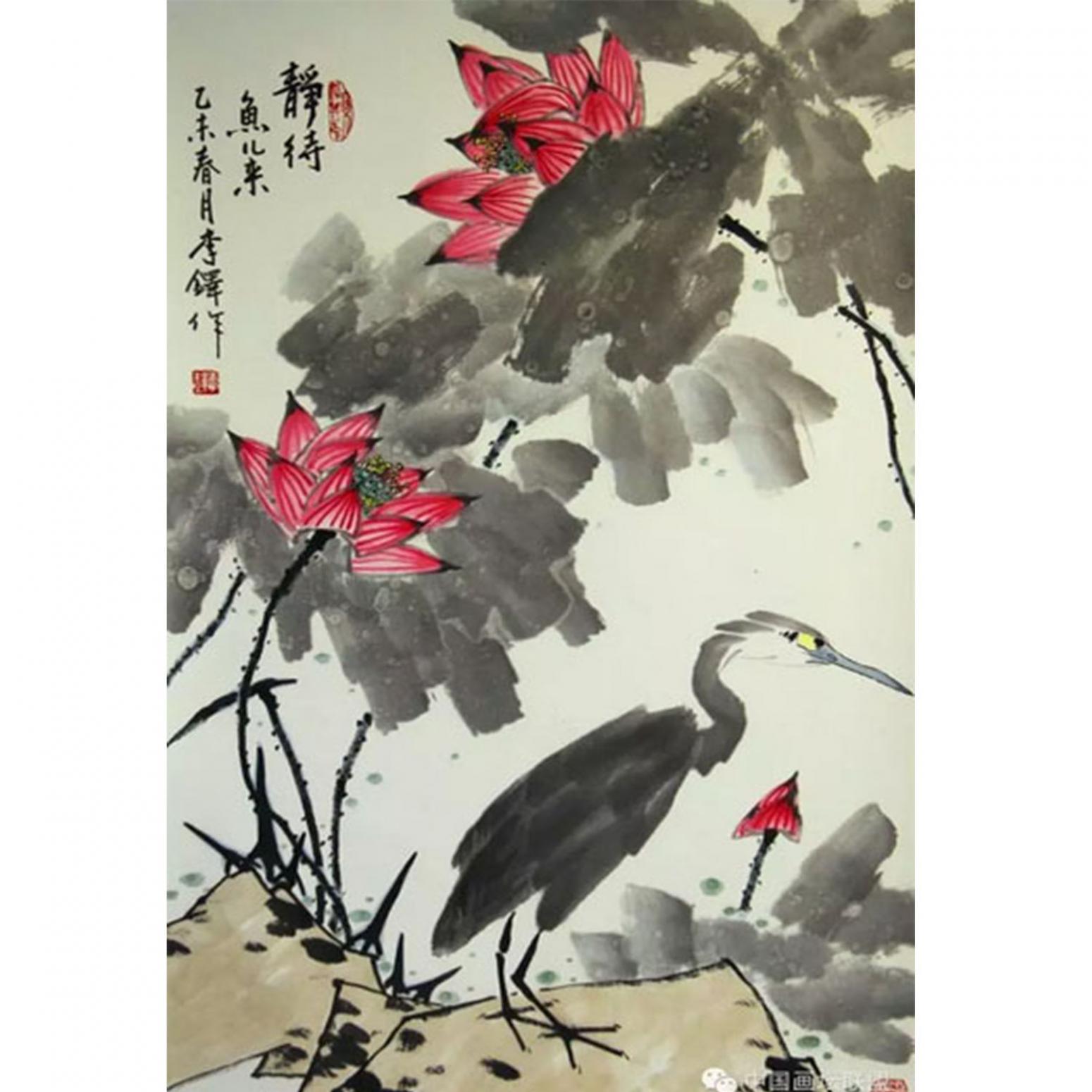 李铎国画作品《【花鸟14】作者李铎》
