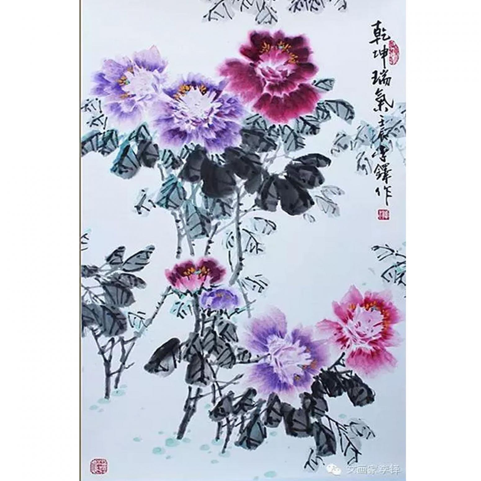李铎国画作品《【花鸟16】作者李铎》