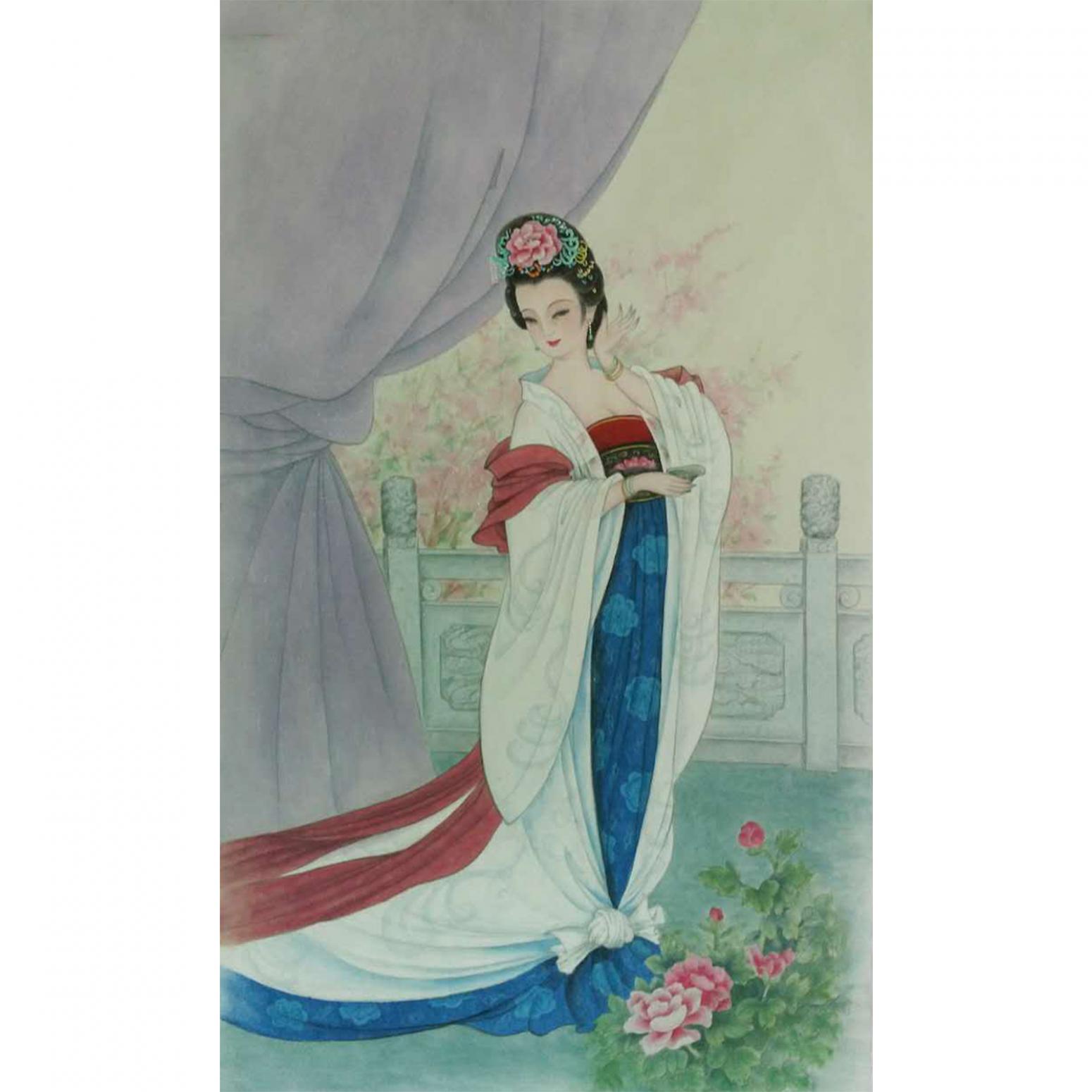 徐景莲国画作品《【手工仕女图】徐景莲》