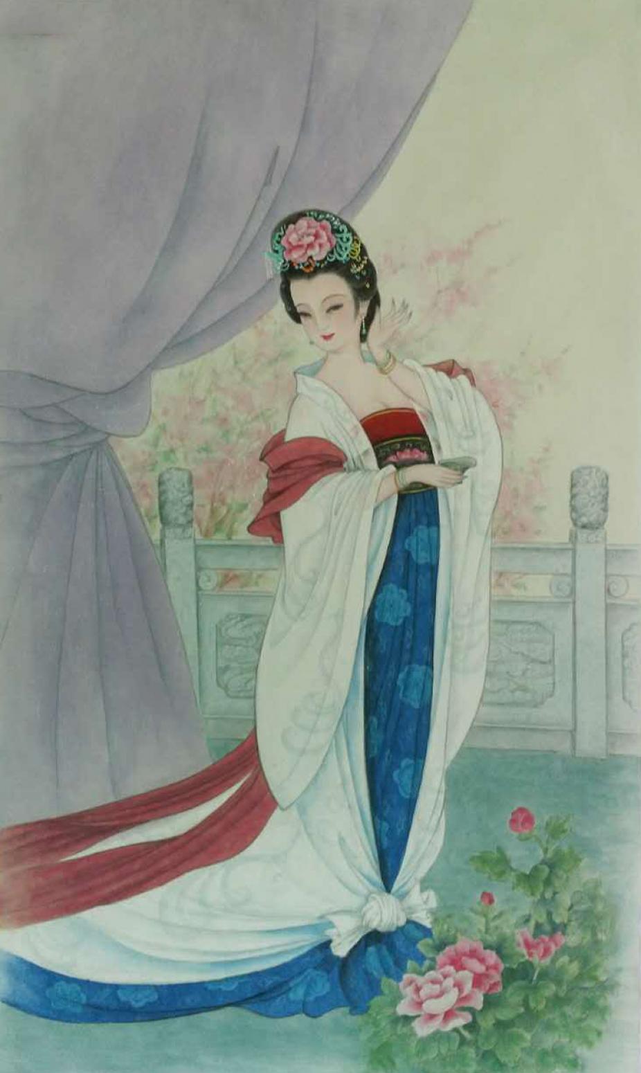 徐景莲国画作品《【手工仕女图】徐景莲》【图0】