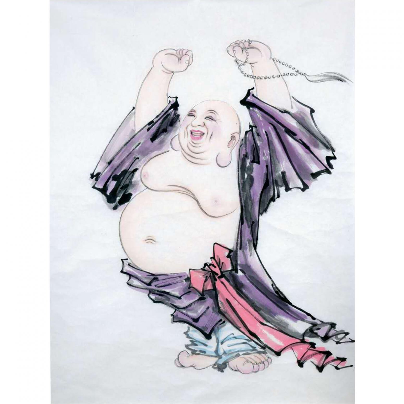 徐景莲国画作品《【大肚子佛】徐景莲》